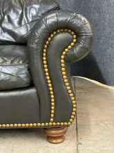Load image into Gallery viewer, Thomasville Leather Club Chair with Nailhead Trim