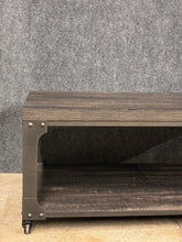 Load image into Gallery viewer, Rustic Industrial Rolling Coffee Table