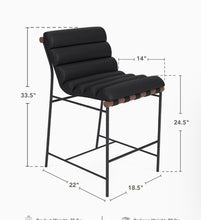Load image into Gallery viewer, *NEW* Denver Modern Vail Leather Counter Stool (Multiple Quantities)