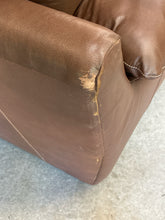 Load image into Gallery viewer, Klaussner Contemporary Brown Leather Sofa