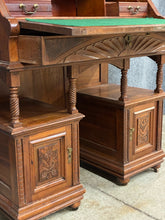 Load image into Gallery viewer, Victorian/Eastlake Style Walnut Secretary Desk with Mirror