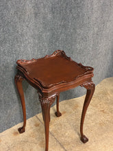 Load image into Gallery viewer, Claw Foot Dark Wood Lamp Table