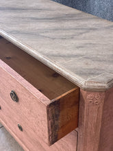 Load image into Gallery viewer, Swedish Style Pink 3 Drawer Chest with Painted Top