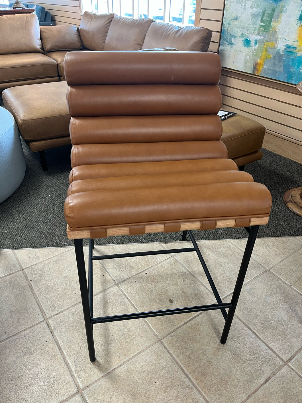 *NEW* Denver Modern Vail Leather Counter Stool (Multiple Quantities)