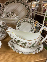 Load image into Gallery viewer, Wedgwood Gold Trim Fruit Bone China White Dinnerware set