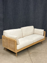 Load image into Gallery viewer, Castlery "Lucia" White Wash Cane Sofa