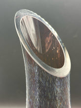 Load image into Gallery viewer, Iridescent Art Glass Vase - Pulled Rim Studio Pottery Style, 12" Tall