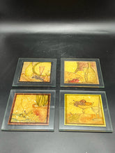 Load image into Gallery viewer, Tuscan Wine Theme Glass Coasters, Set of 4