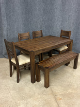 Load image into Gallery viewer, Rustic 6-Piece Dining Set with Bench