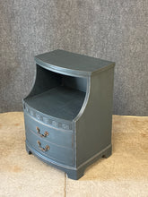 Load image into Gallery viewer, Vintage Painted Nightstand with Open Shelf &amp; Two Drawers