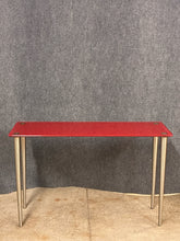 Load image into Gallery viewer, Modern Red Glass-Top Console Table