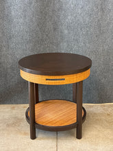 Load image into Gallery viewer, Rattan &amp; Wood Round Accent Table