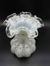Load image into Gallery viewer, Fenton Glass Vintage White Print Vase