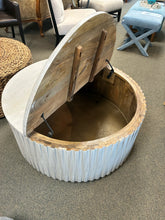 Load image into Gallery viewer, *NEW* Joss &amp; Main Sylvia Solid Wood Drum Coffee Table with Storage
