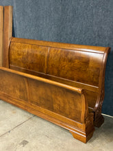 Load image into Gallery viewer, Traditional King Size Burl Wood Sleigh Bed