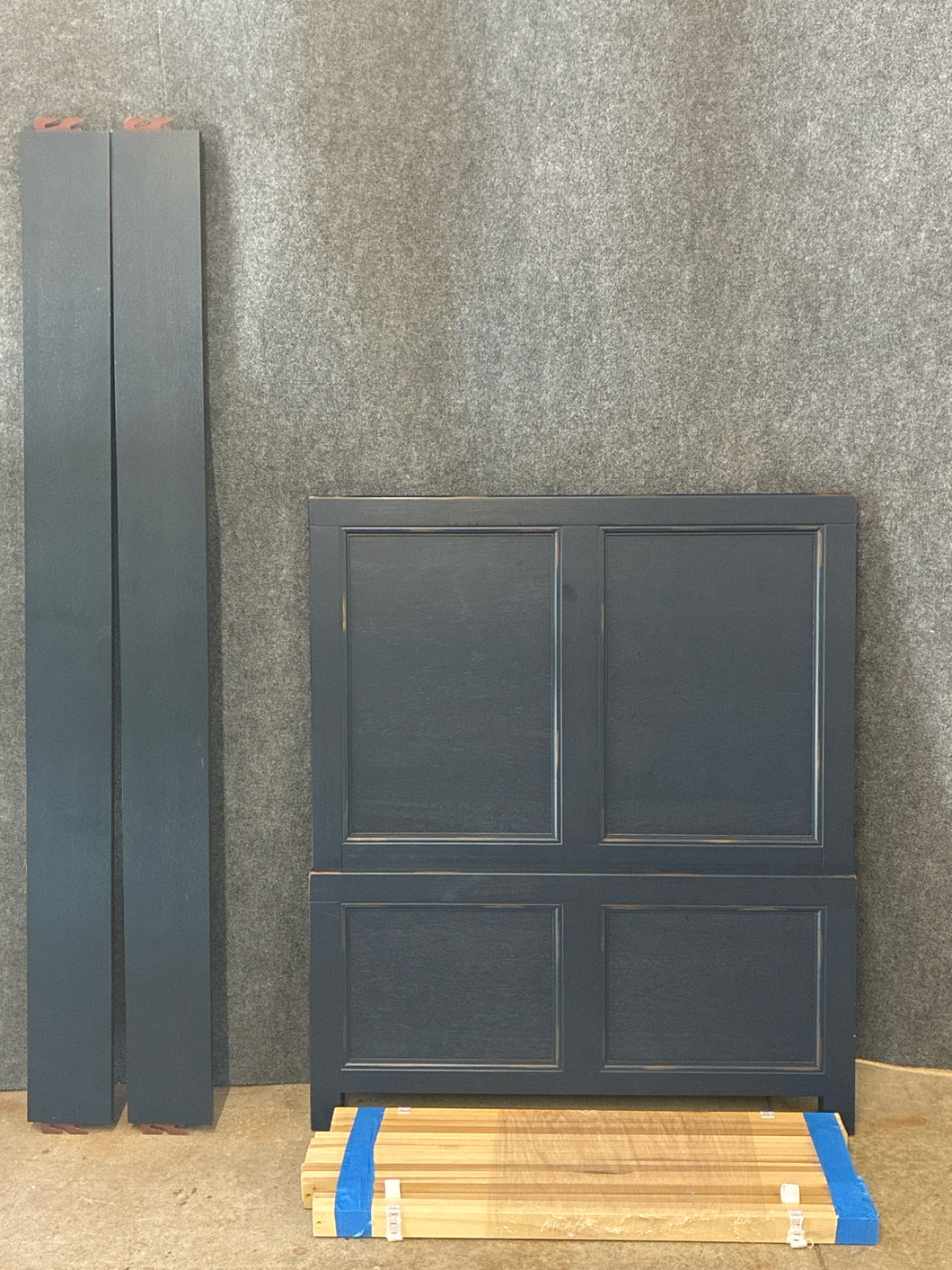 Pottery Barn Kids Tucker Twin Bed in Navy