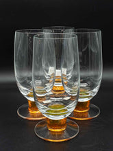 Load image into Gallery viewer, 4 Piece Denby Clear Glass Amber Glasses