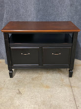 Load image into Gallery viewer, Two-Tone Wood &amp; Black Filing Console Table
