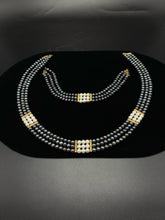 Load image into Gallery viewer, 2 Piece Gold Round Pearl Gray Jewelry set