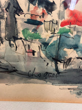 Load image into Gallery viewer, Rene-Maxime Choquet Original Paris Street Market Watercolor
