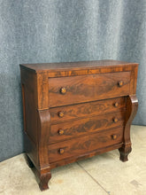 Load image into Gallery viewer, Empire Style Flame Mahogany 4-Drawer Chest