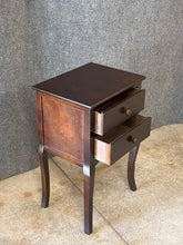 Load image into Gallery viewer, Traditional Mahogany Two-Drawer Nightstand with Cabriole Legs