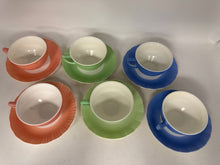 Load image into Gallery viewer, Milk Glass 18 Piece Multi-Color Dinnerware set