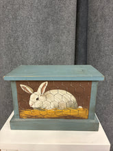 Load image into Gallery viewer, Hand-Painted Folk Art Rabbit Box