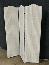 Load image into Gallery viewer, White Wicker Three-Panel Room Divider