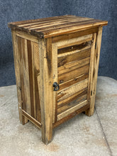 Load image into Gallery viewer, Rustic Solid Wood One-Door Nightstand