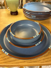 Load image into Gallery viewer, Dansk 23 Piece Stoneware Blue Dinnerware set