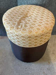 Round Upholstered Accent Ottoman