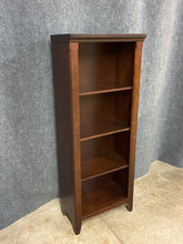 Load image into Gallery viewer, Narrow Dark Wood Bookcase