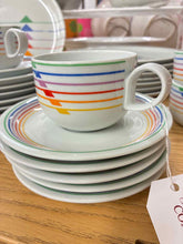 Load image into Gallery viewer, Striped Ceramic White Print Dinnerware set