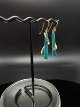 Load image into Gallery viewer, Gold Turquoise Earrings