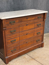 Load image into Gallery viewer, Antique Marble-Top Low Chest