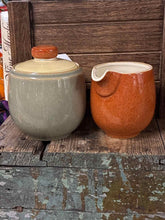 Load image into Gallery viewer, Denby Pottery Orange-Red Pale Yellow 3 Piece Solid Creamer and/or Sugar
