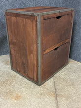 Load image into Gallery viewer, Rustic Wood and Metal File Cabinet
