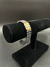 Load image into Gallery viewer, 2 Piece Gold Round Pearl Gray Jewelry set