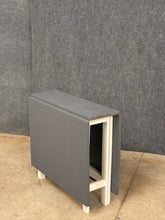 Load image into Gallery viewer, Grey &amp; White Painted Drop-Leaf Table