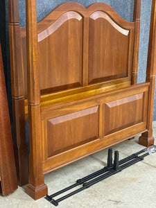 Queen Four-Poster Bed Frame in Cherry Finish