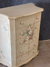Load image into Gallery viewer, Painted Floral Accent Chest
