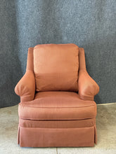 Load image into Gallery viewer, Ethan Allen Red Striped Rolled Back Arm Chair