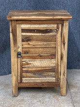 Load image into Gallery viewer, Rustic Solid Wood One-Door Nightstand