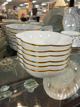 Load image into Gallery viewer, Limoges Gold Trim 12 Piece White Bowls