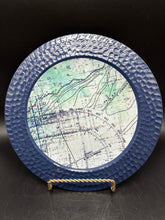 Load image into Gallery viewer, Knack3 Blue Topographic Map Melamine Dinner Plates, Set of 6