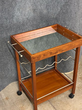 Load image into Gallery viewer, Bar Cart with Wine Storage &amp; Casters