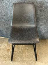 Load image into Gallery viewer, Set of 4 Contemporary Black Faux Leather Dining Chairs