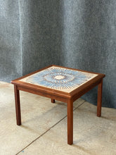 Load image into Gallery viewer, Mid-Century Teak and Ceramic Tile Side Table