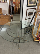 Load image into Gallery viewer, Decorative Iron Base Round Glass Table